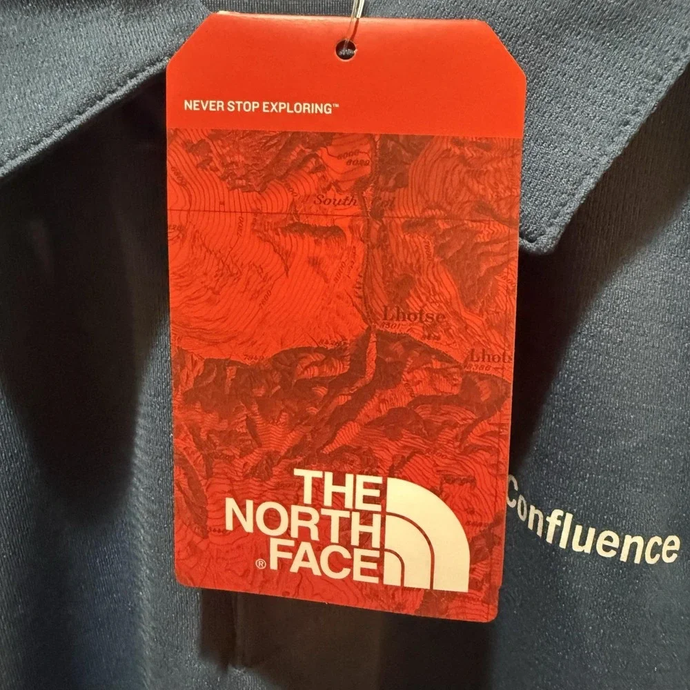 The North Face Polo Shirt Mens XL Blue TNF Ambition Confluence Parkway Logo